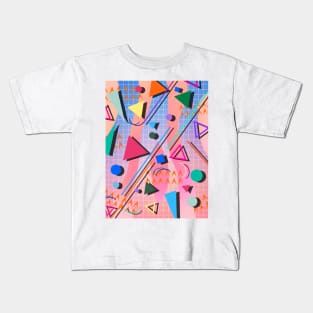 80s pop retro pattern 2 Kids T-Shirt